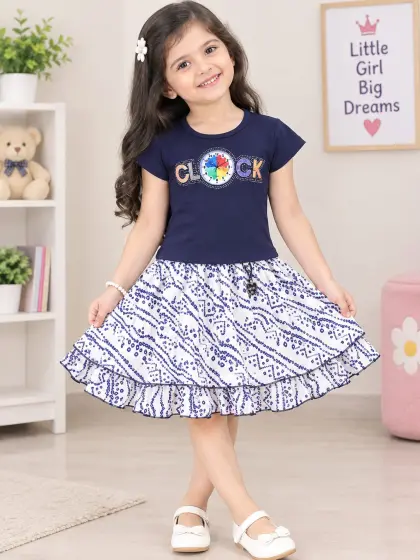 Clock tee skirt set